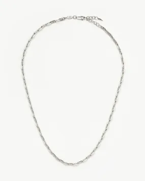 Mariner Long Chain Necklace | Silver Plated