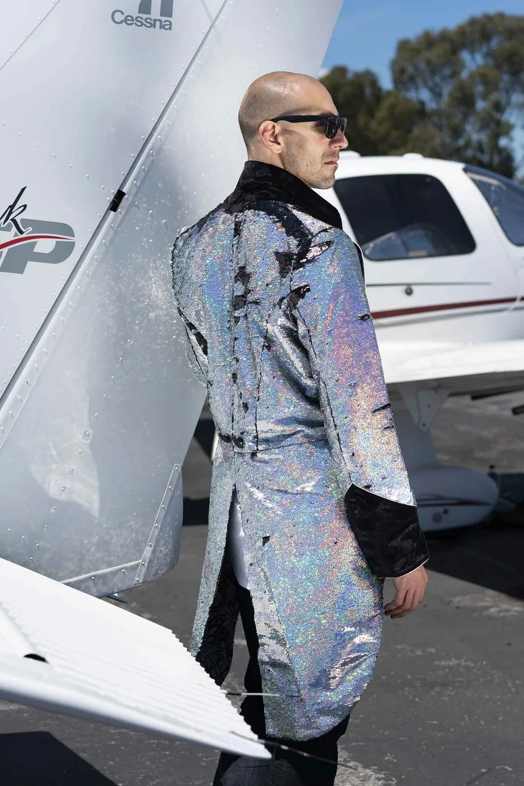 Mens Sequin Tailcoat