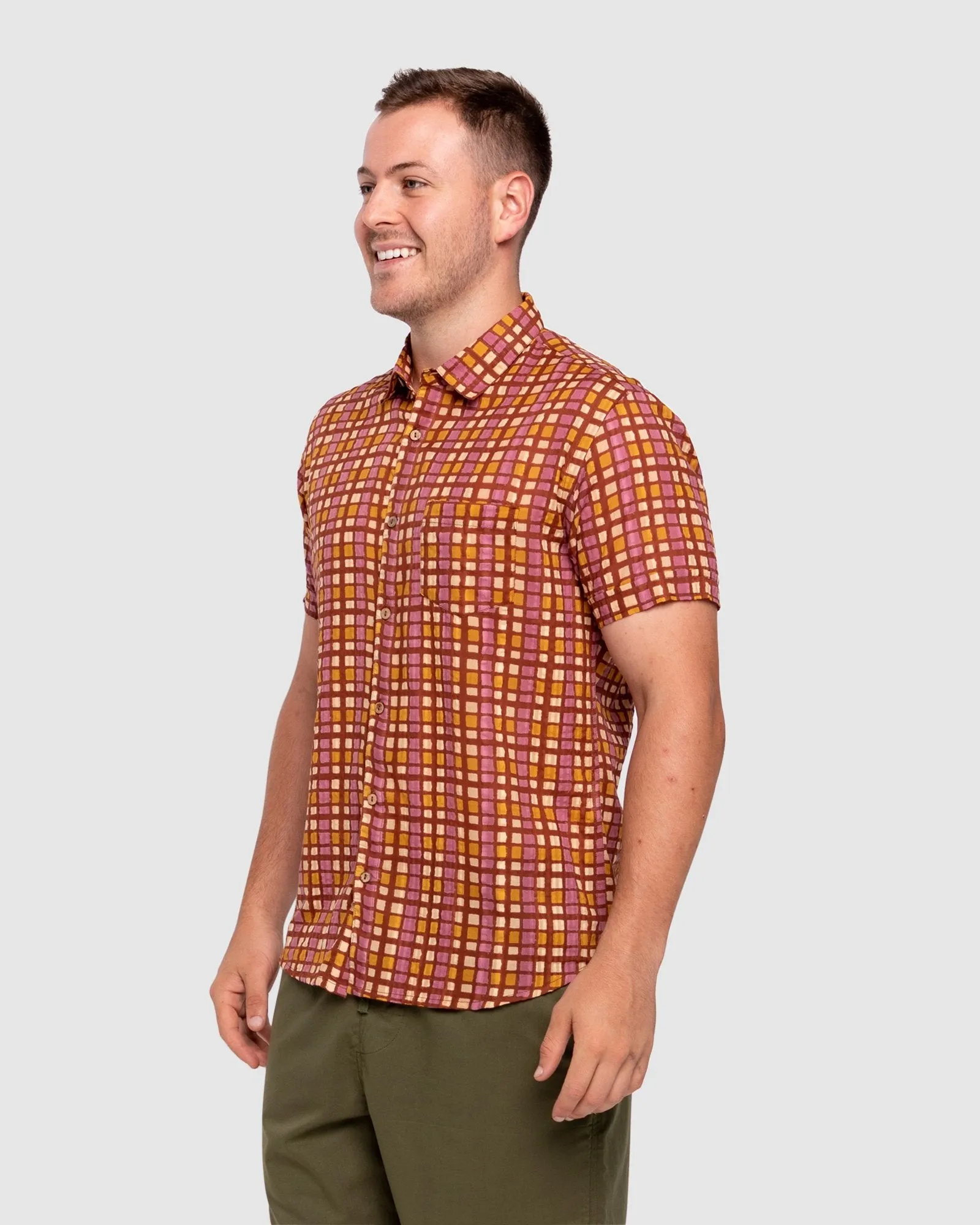 Mens Shirt - Kapade Check Brown