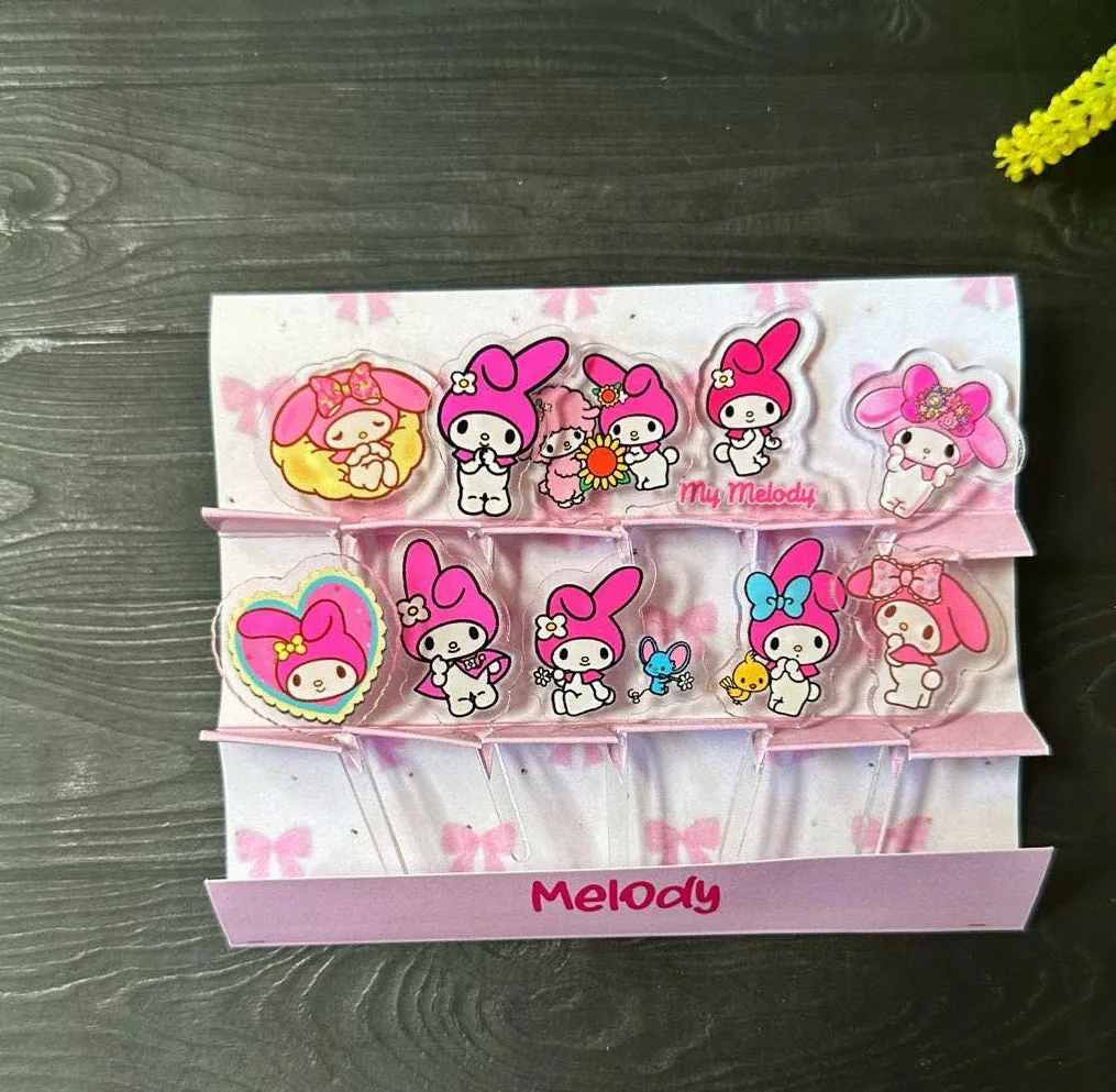 My Melody Acrylic Food Picks