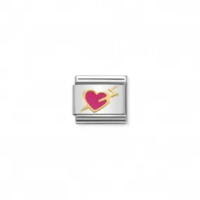 Nomination LINK COMPOSABLE CUORE CON FULMINE FUCSIA 030283/13