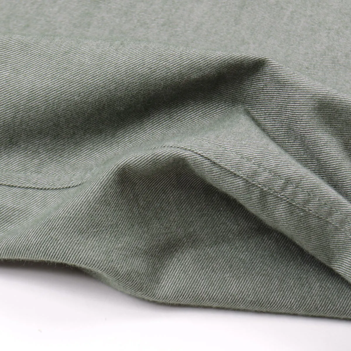 Norse Projects - Anton Brushed Flannel Shirt - Sitka Green