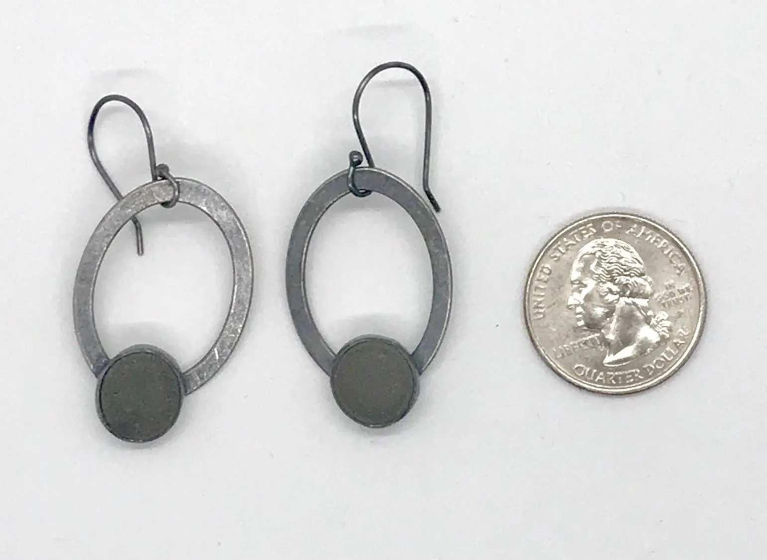 Open Circle Rock Earrings