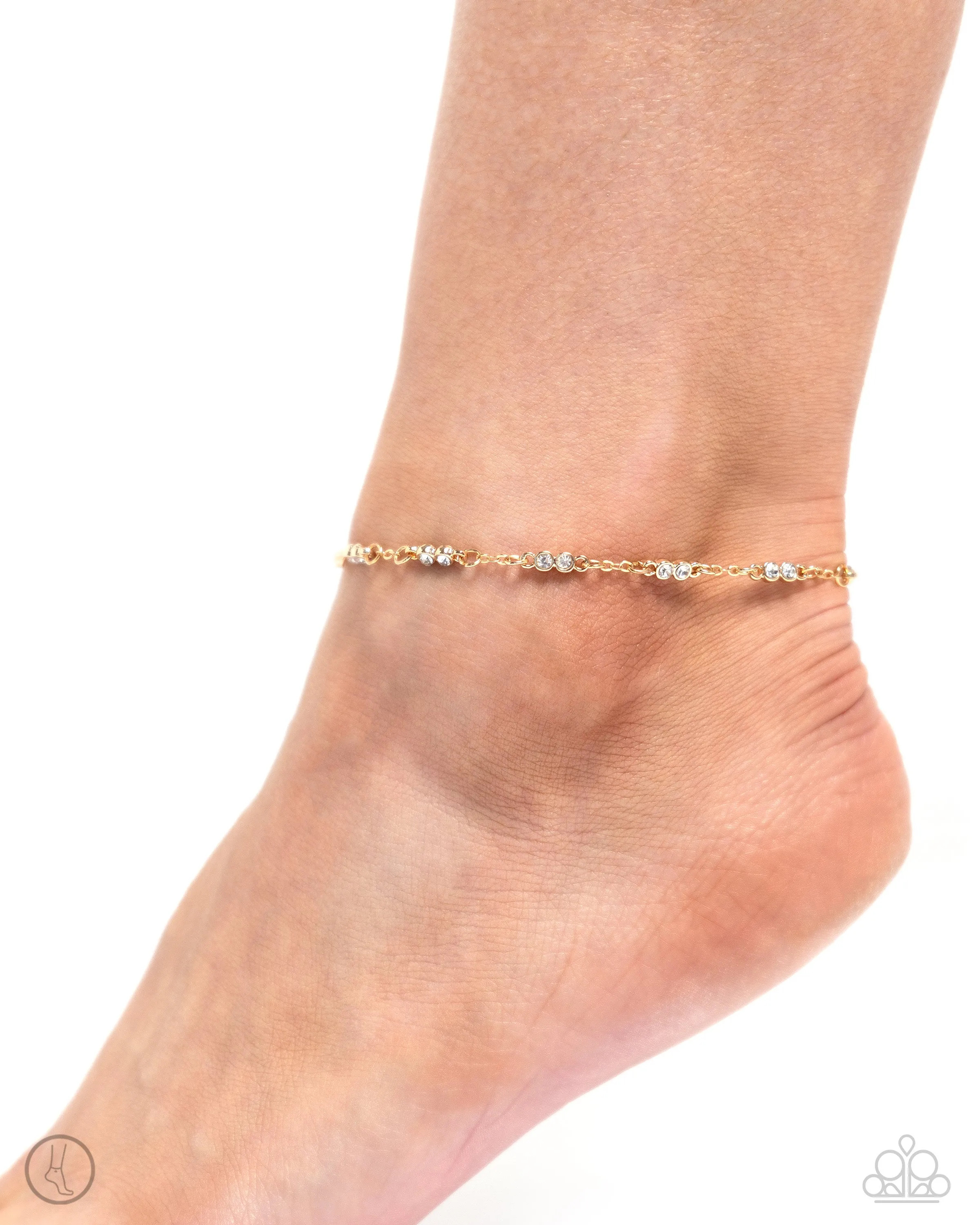 Paparazzi Simple Sass Gold Anklet Bracelet