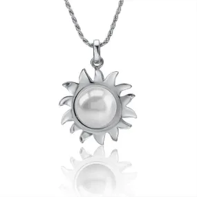 Pearl Sunflower Pendant