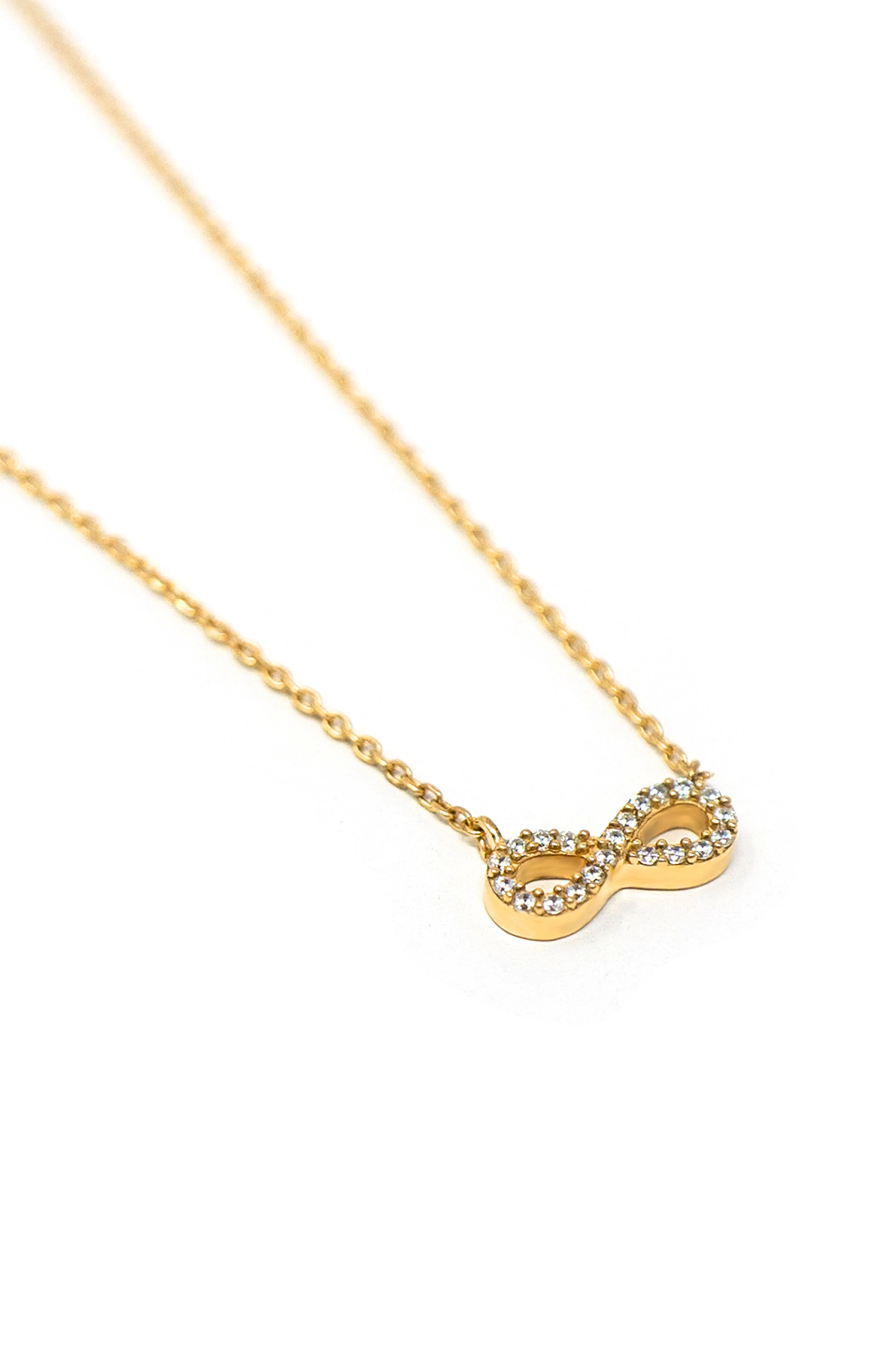 Pretty Tiny Infinity Gold Plated Sterling Silver Chain Necklace