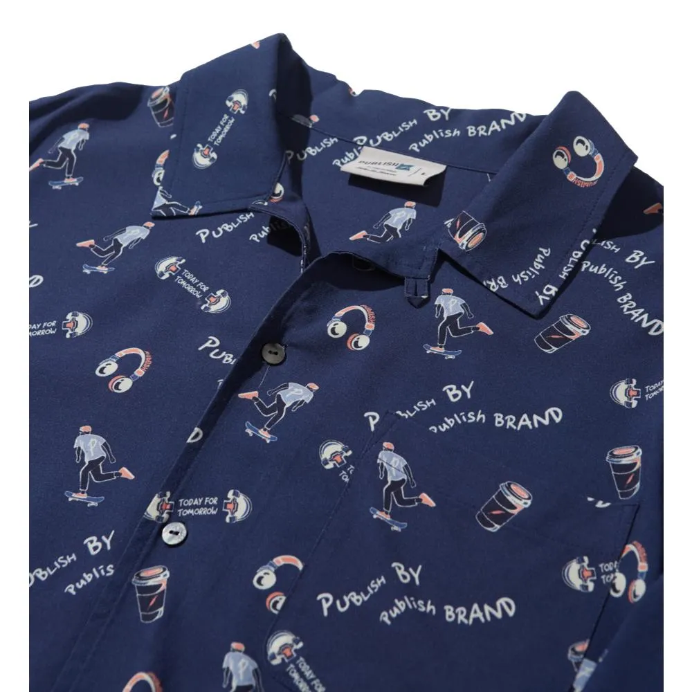 PUBLISH HAWAII SHIRT-NAVY