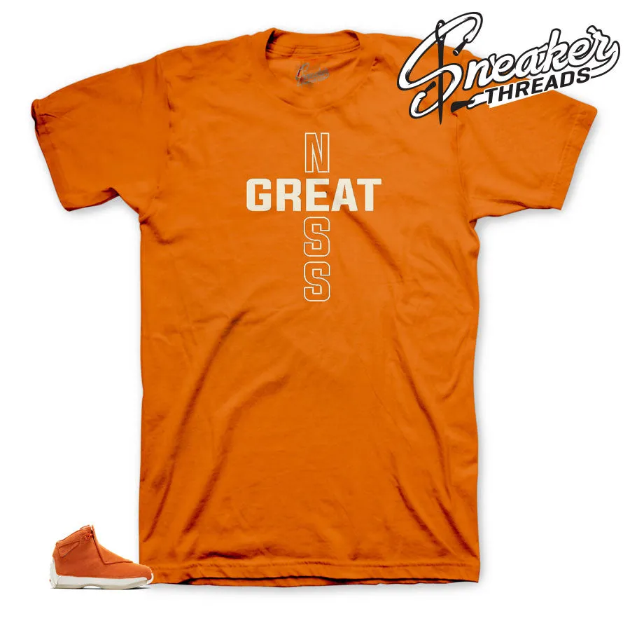 Retro 18 Orange Suede Greatness One Shirt