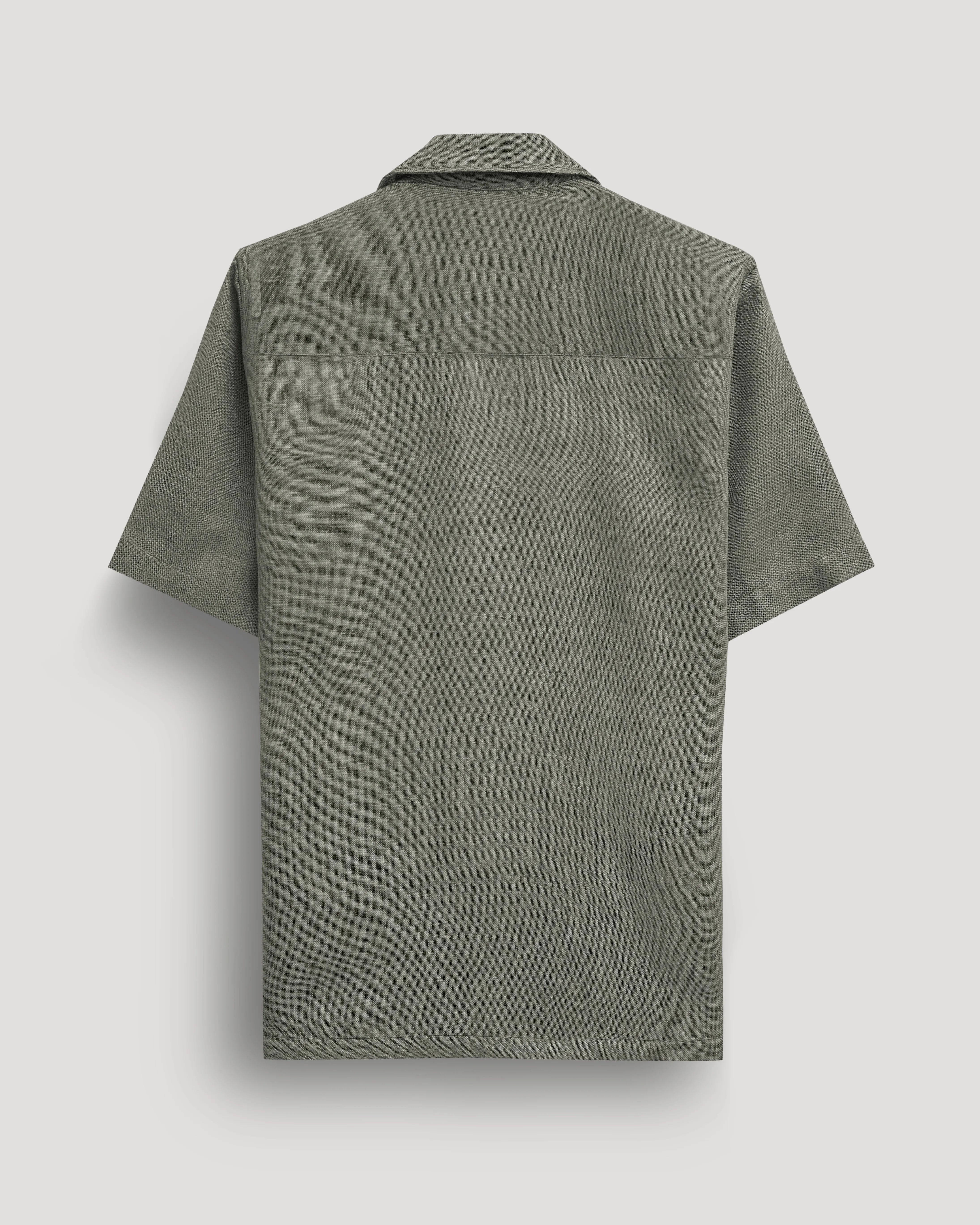 Sage half sleeve linen shirt for men