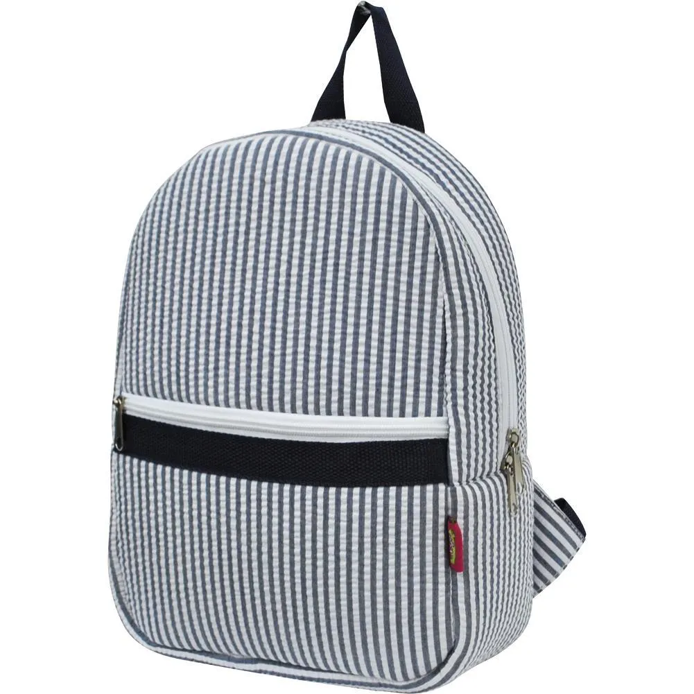 Seersucker Navy NGIL Small Backpack