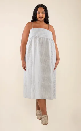 Shea Linen Baby Doll Midi Dress