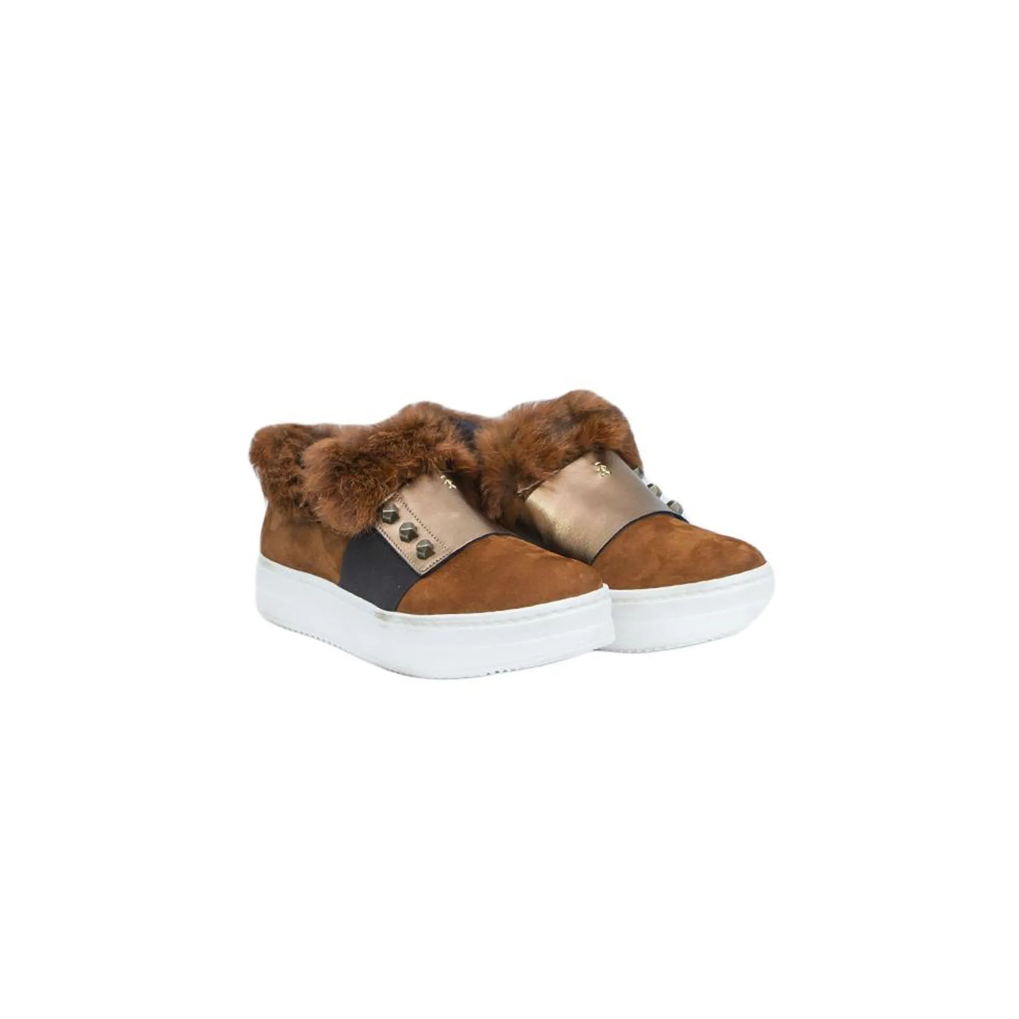 Slip-On Fascia Fur Lapin/Nabuck Brown