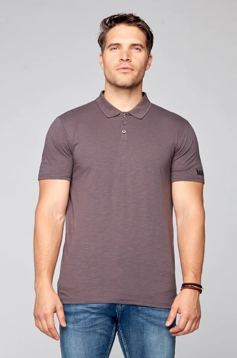 Slub Jersey Polo - Charcoal