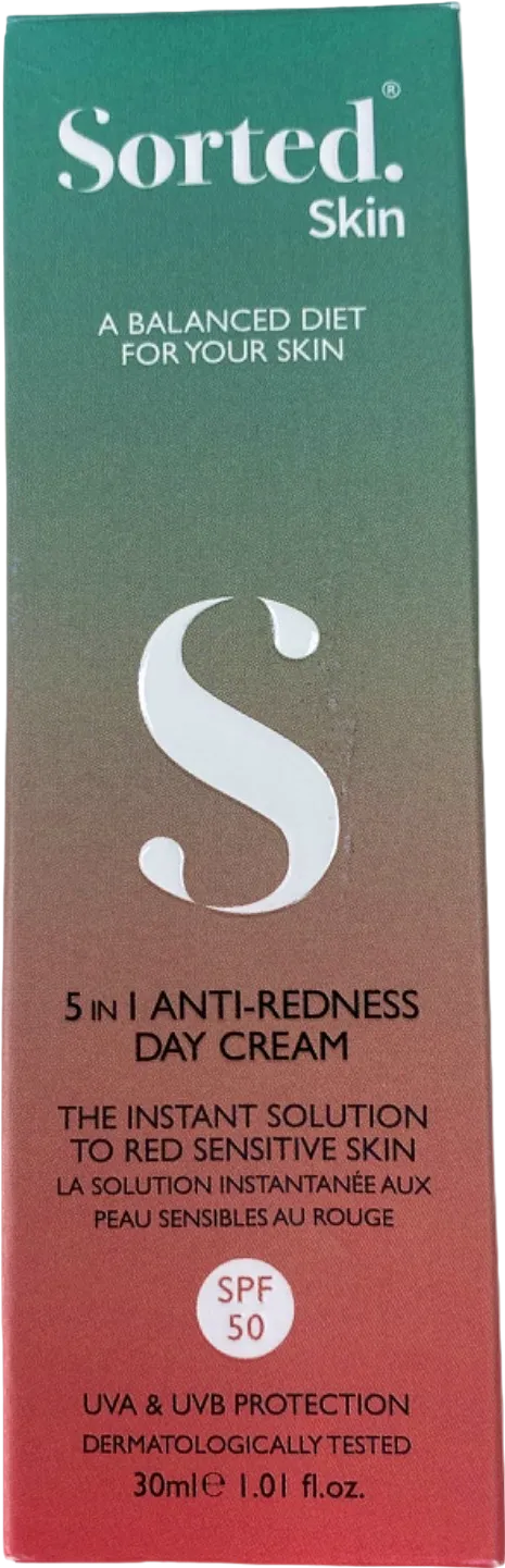 Sorted Skin 5 in 1 Anti-Redness Day Cream SPF 50 30ml