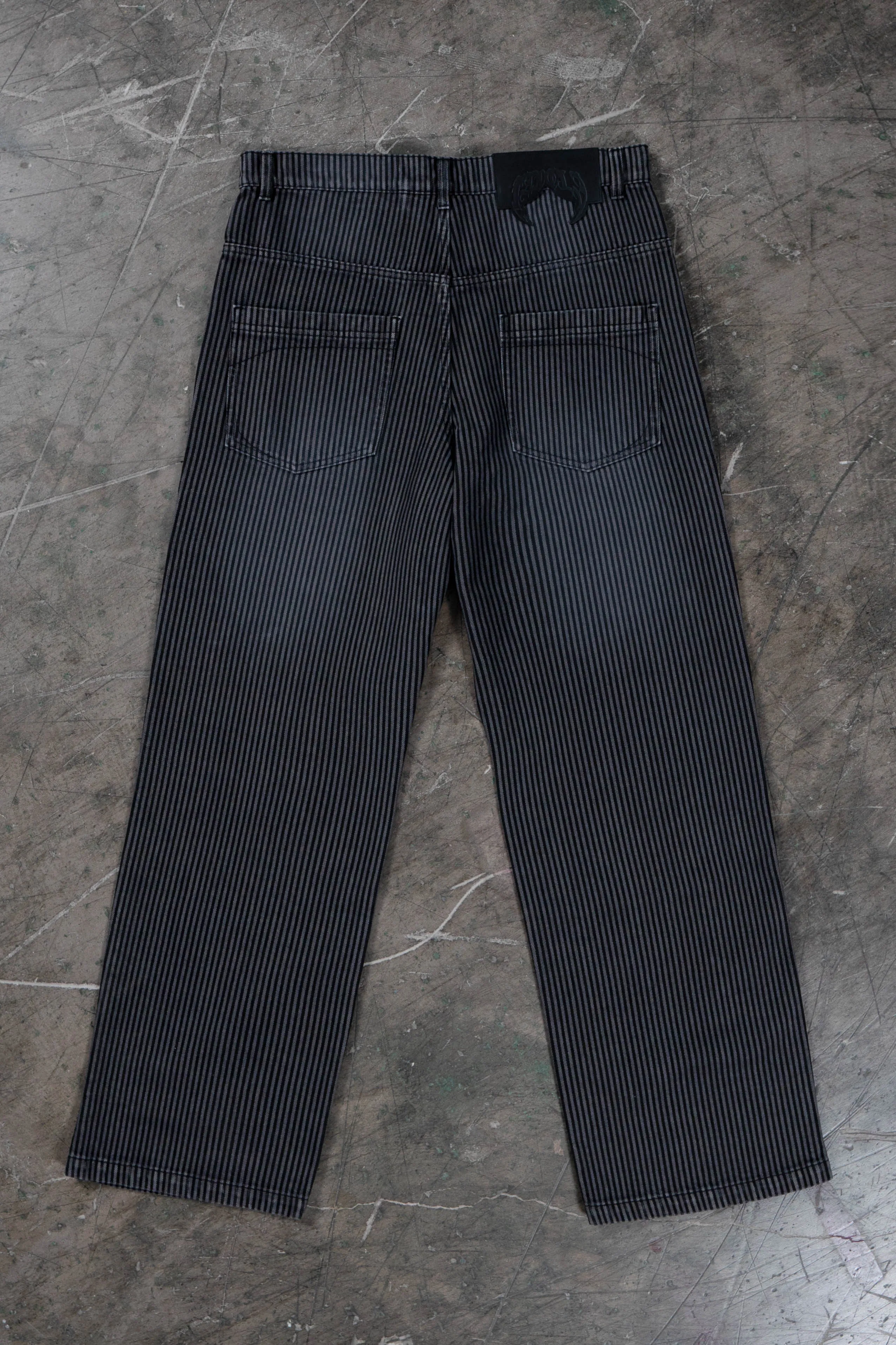 STRIPES GREY/BLACK DENIM