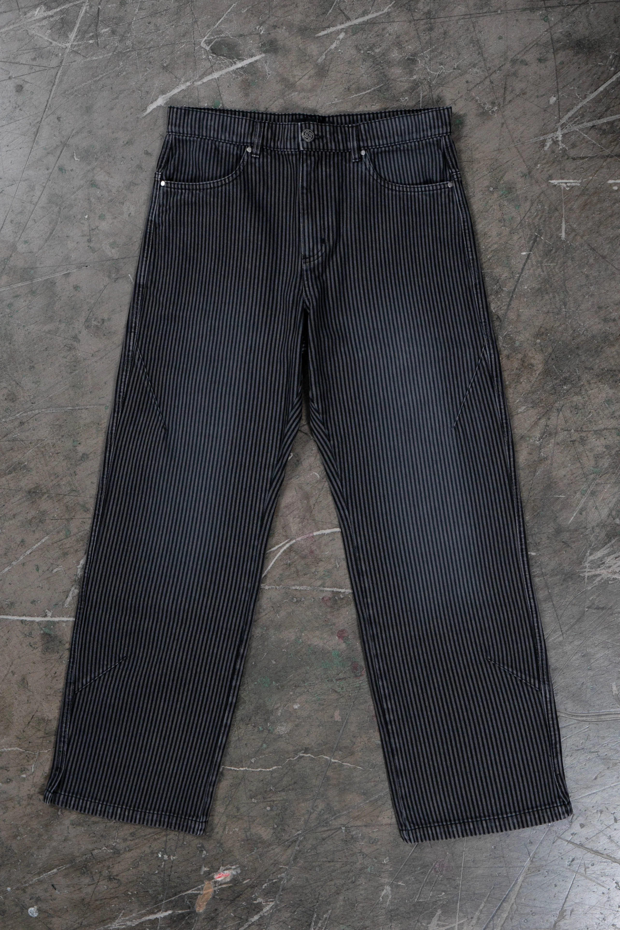 STRIPES GREY/BLACK DENIM