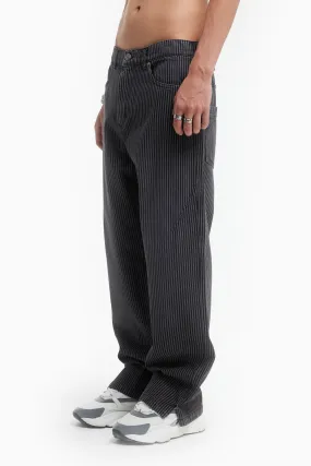 STRIPES GREY/BLACK DENIM