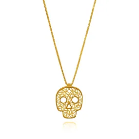 SUGAR GOLD SKULL MINI PENDANT FILIGREE