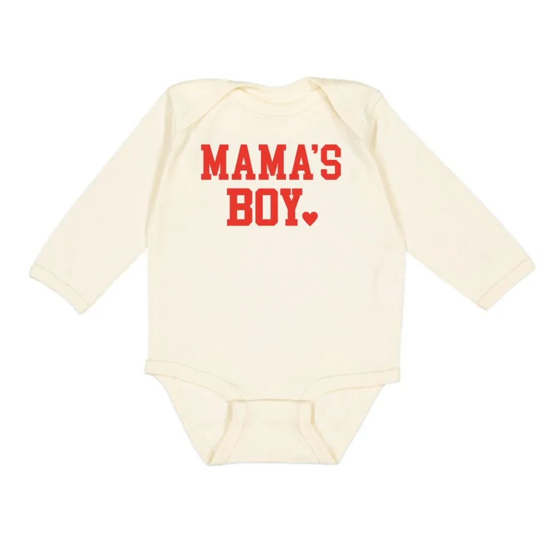 Sweet Wink Mama's Boy Valentine's Day L/S Natural Bodysuit