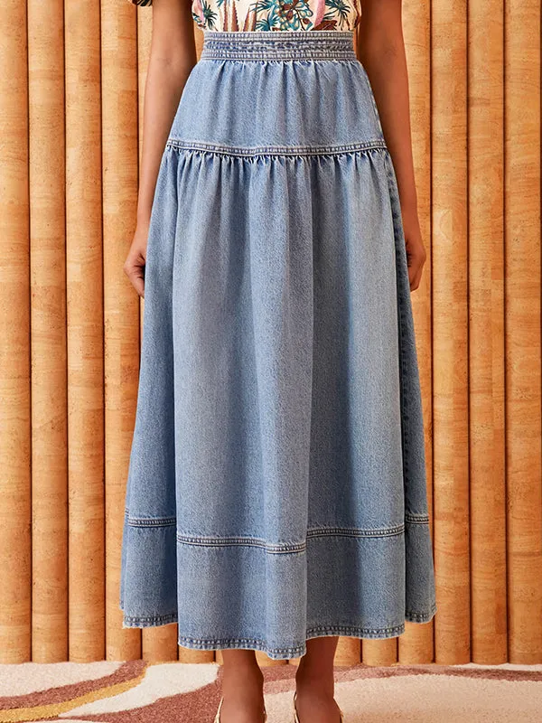 The Astrid Skirt in Adriatic Wash