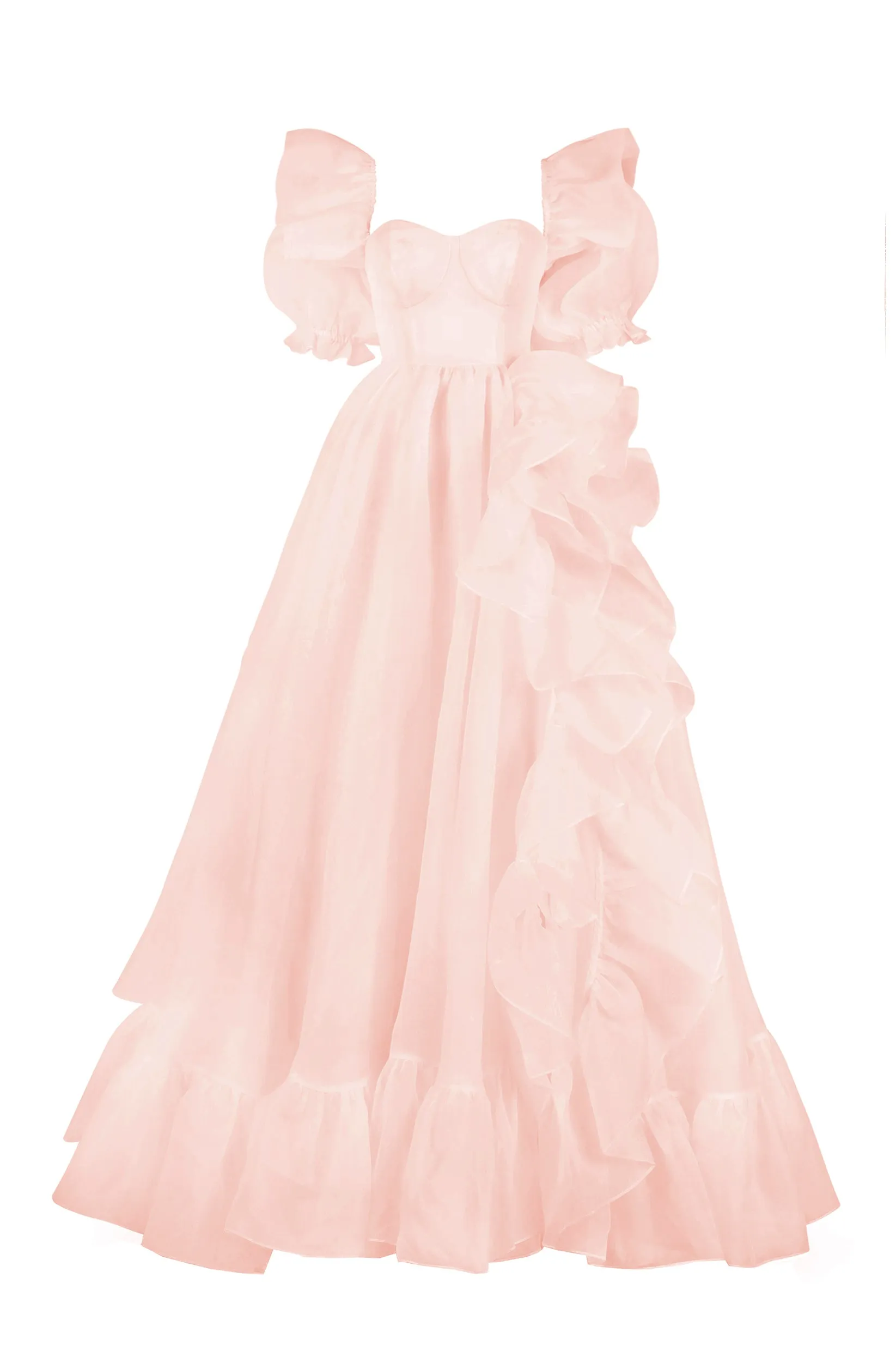 The Peach Fuzz in Bloom Bridal Gown