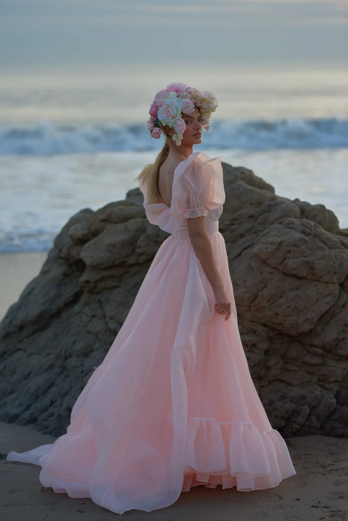 The Peach Fuzz in Bloom Bridal Gown