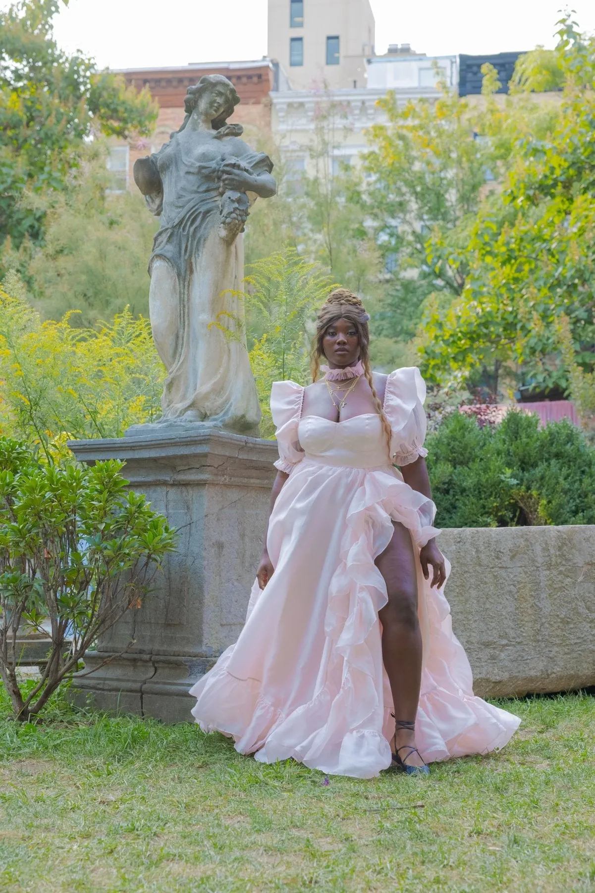 The Peach Fuzz in Bloom Bridal Gown