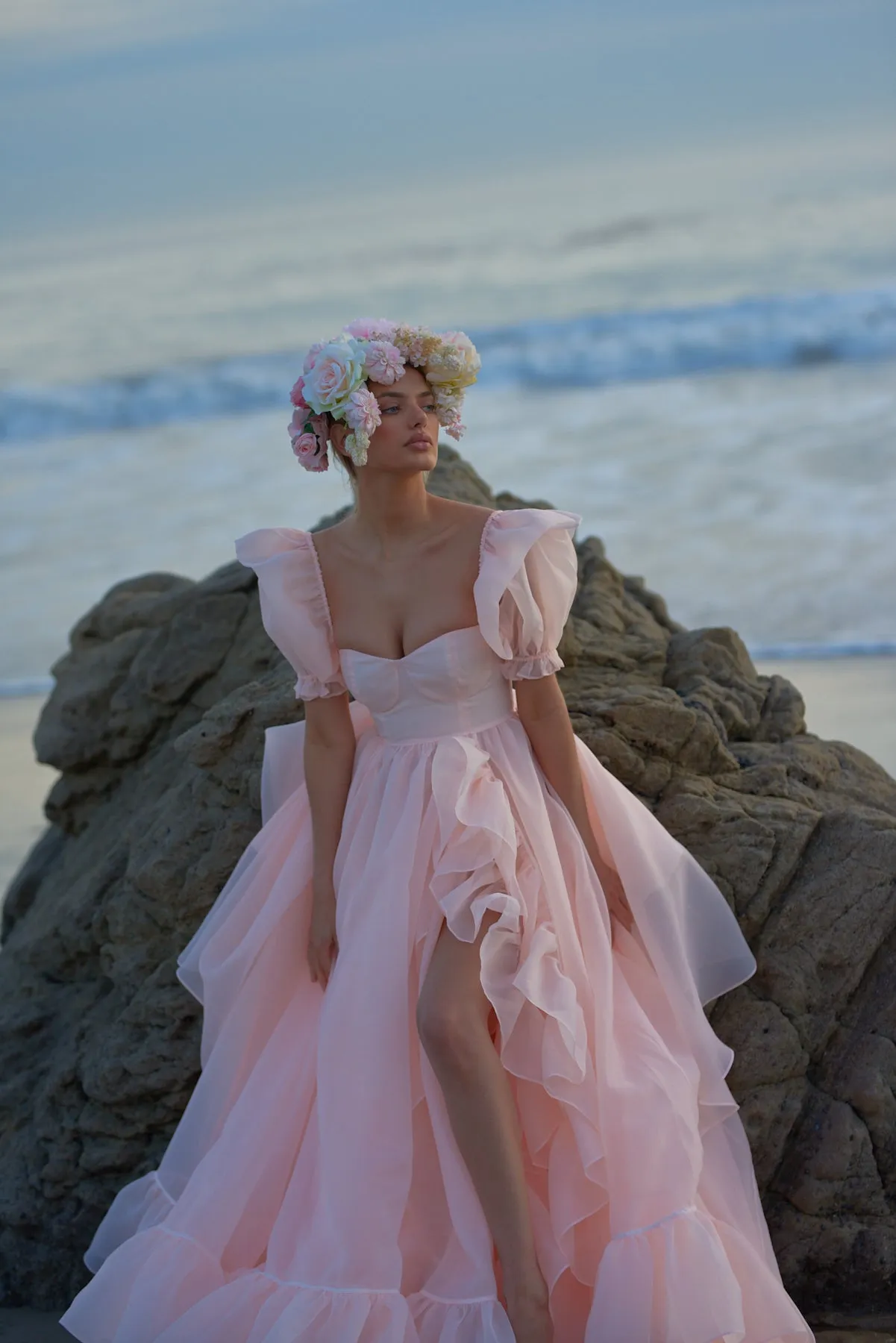 The Peach Fuzz in Bloom Bridal Gown