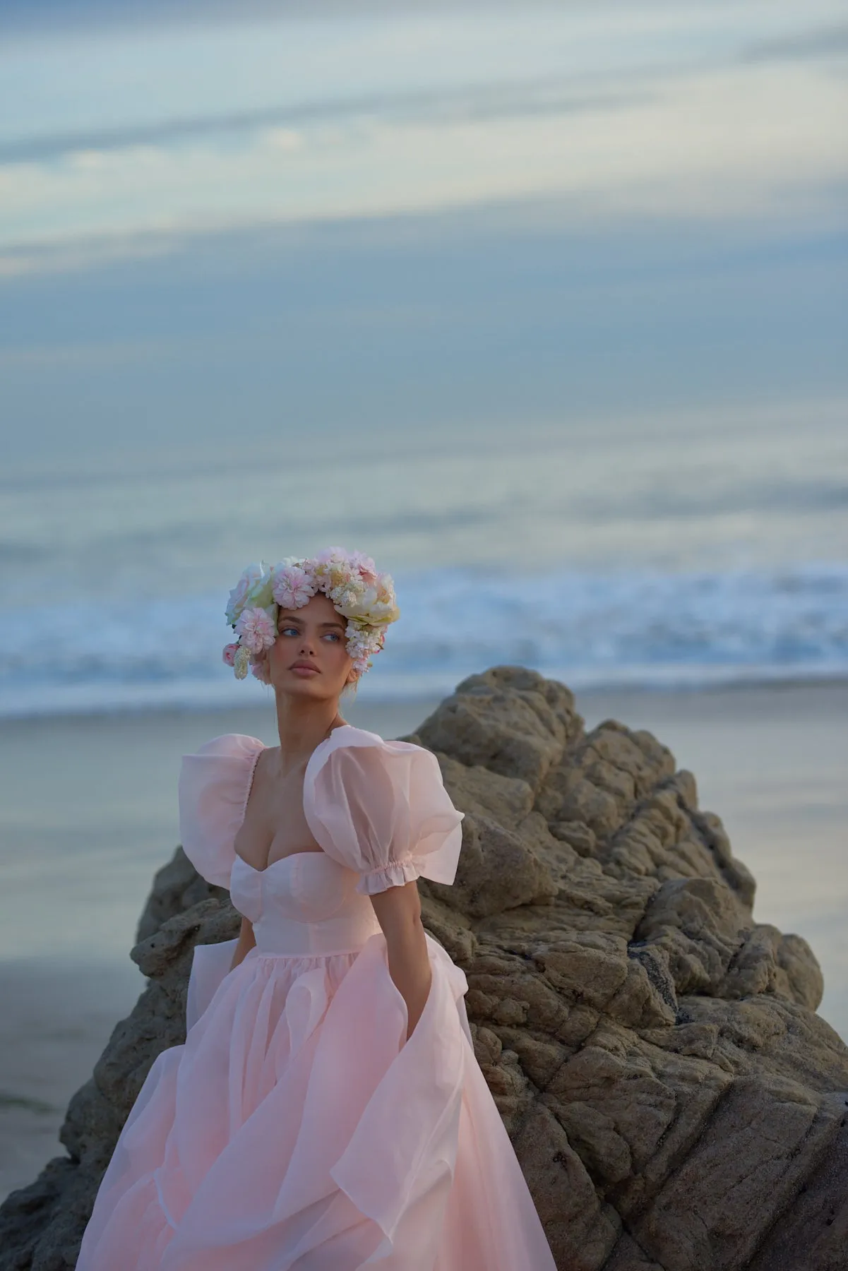 The Peach Fuzz in Bloom Bridal Gown