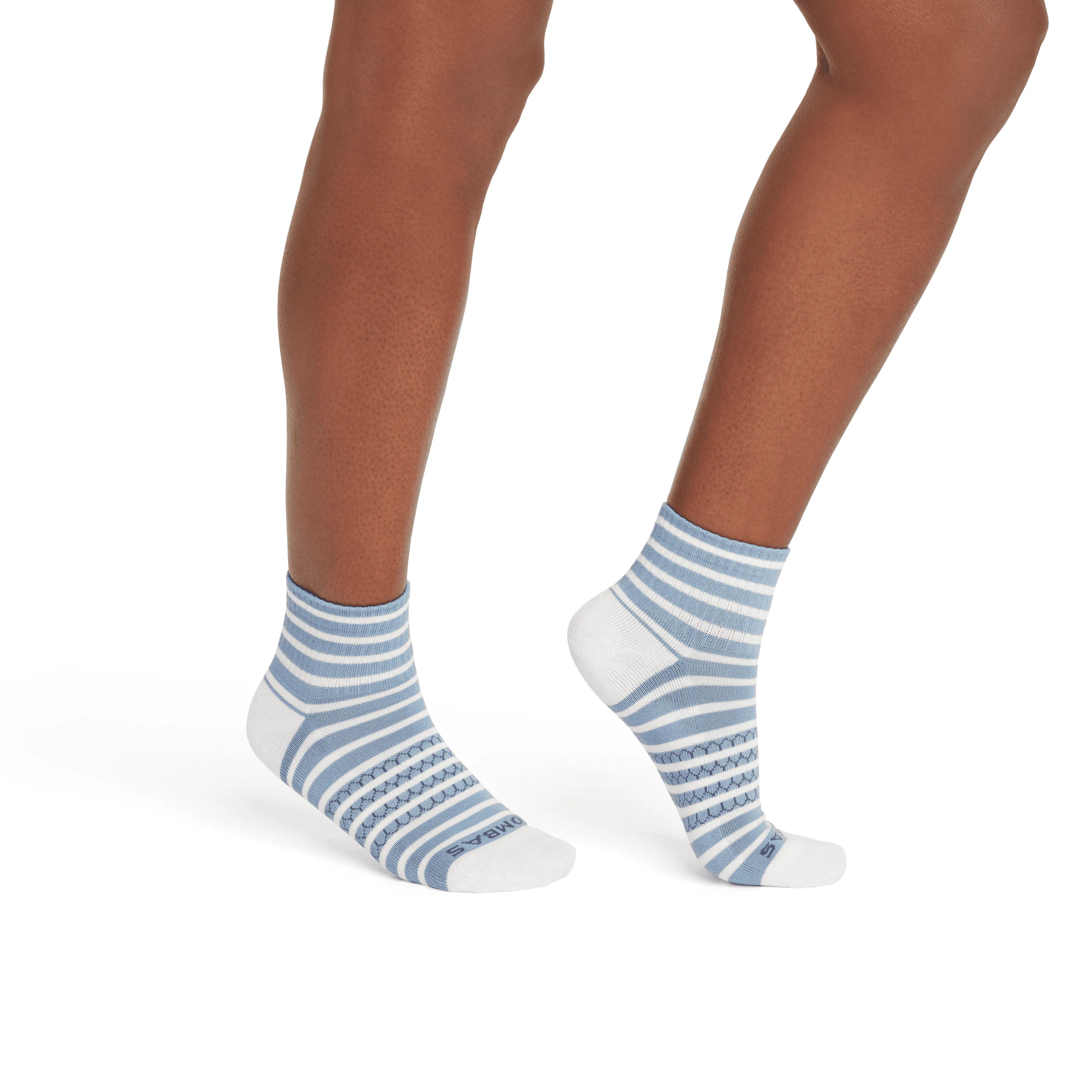 Women's Coastal Stripe Quarter Socks