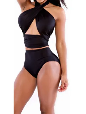 Women's Criss Cross Halter Swimsuit