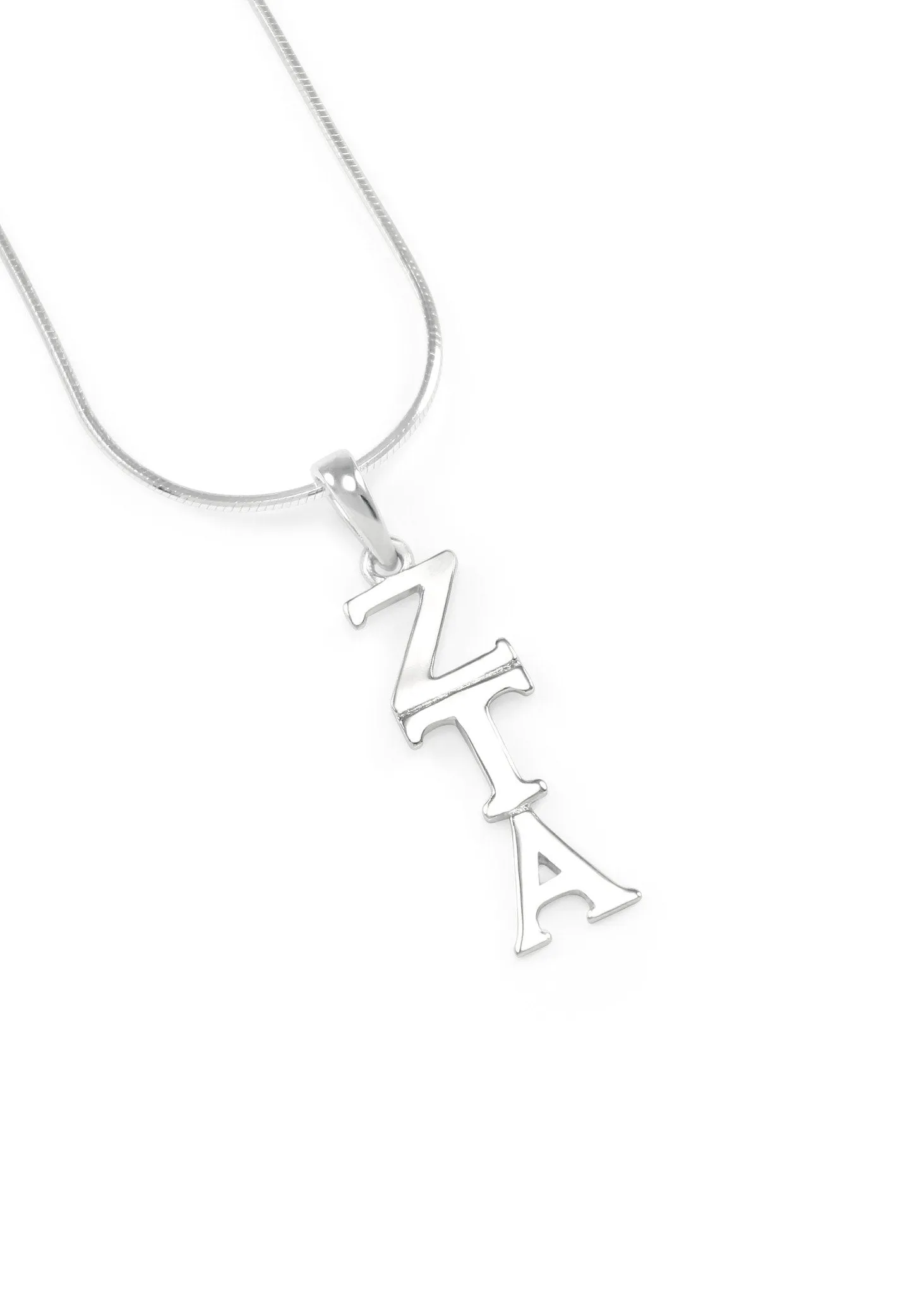 Zeta Tau Alpha Sterling Silver Lavaliere Pendant